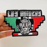 Patch brodé personnalisé à repasser pour vêtements, patch à repasser Los Raider Mexico