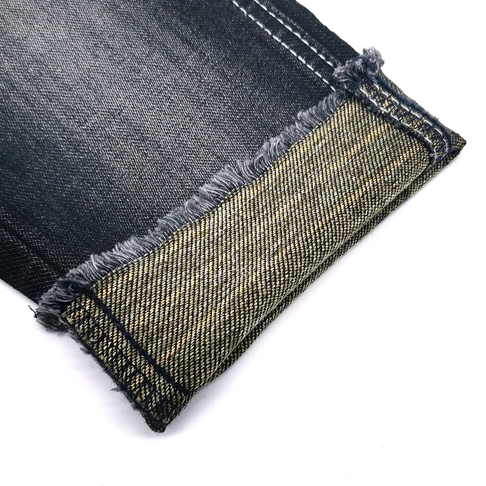 Dobby tessuto a maglia morbido cotone indaco denim jeans tessuto tessuti tessuto denim riciclato per uniformi