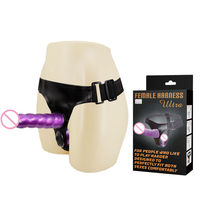 Double Strapon Réaliste Ultra-Élastique avec Harnais – Godemichet à Sangle pour Lesbiennes, Jouets Sexuels pour Couples, Femmes et Gays