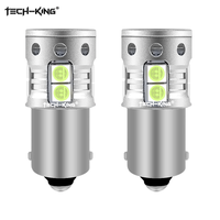 Ampoules LED 12V-36V Blanches Bleues Jaunes BA9S T11 T4W 3030 9 LED pour Feux de Position Arrière de Voiture et Feux de Recul Sans Erreur 6000K
