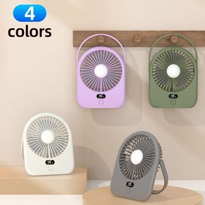 <b>Rotatable</b> Foldable Mini <b>Desk</b> Fan with Clip for Car & Home Use Rechargeable USB/Battery Powered Portable 5-Speed Digital Control - Product Image 5