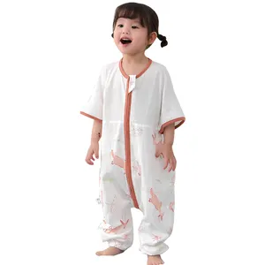 婴儿服装棉紧身衣连衫裤婴儿套头衫连衫裤短袖婴儿睡袋睡衣儿童有机棉连体衣