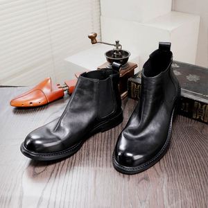 Botas de Tobillo Retro para Hombre Estilo Británico, Suela Gruesa, Cuero Genuino, Impermeables, Transpirables, para Verano y Otoño - Product Image 2