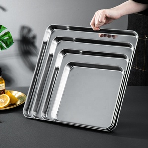 Plaque de cuisson carrée en acier inoxydable 15/20/25/30/<span class=keywords><strong>35</strong></span> <span class=keywords><strong>cm</strong></span>, plateau plat en acier inoxydable, plaque à <span class=keywords><strong>pizza</strong></span> en métal, plateau alimentaire rectangulaire - Product Image 6