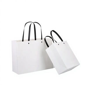Bolsa de Regalo de Lujo Simple con Diseño de Cuerda Plana de Diez Hilos, Embalaje de Cartón Biodegradable con Impresión de Logotipo en Lámina Offset - Product Image 2