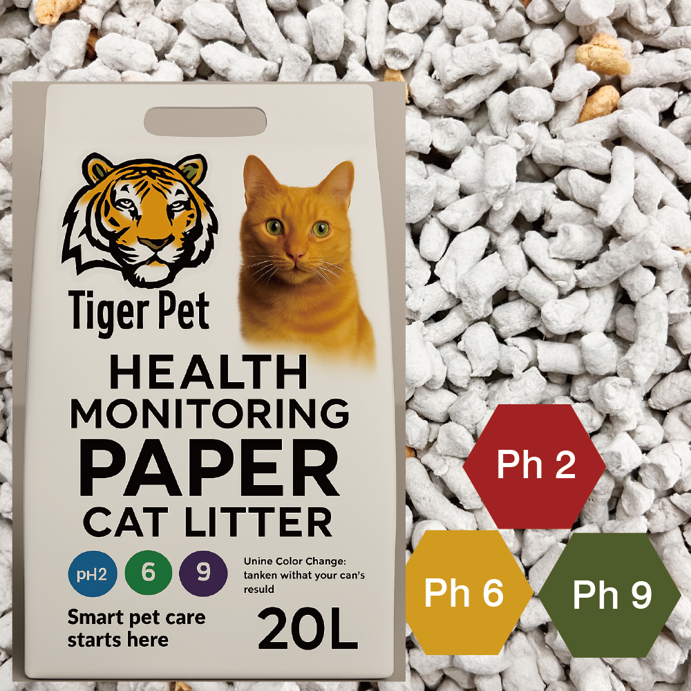 Smart Crystal Cat Litter with pH Indicator for Cat Health Surveillance