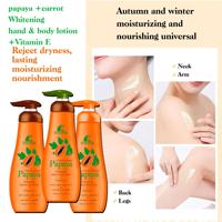 Lotion corporelle pour femmes Papaya Carotte, hydratante, nourrissante, adoucissante, soin de la peau, vente en gros, approvisionnement en vrac