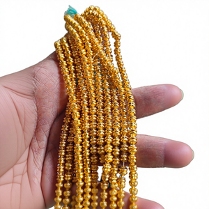 Cuentas de Vidrio de Murano con Forma Cósmica Doradas Hechas a Medida, 2mm, con Relieves, Empaque en Caja, para Diseñadores de Joyería, España, México, Ecuador, Reventa - Product Image 4