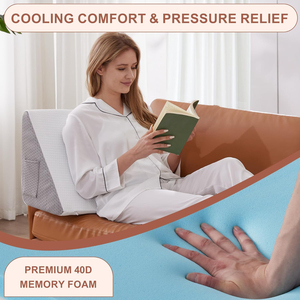 หมอนรองขาเพิ่มความสูงแบบเมมโมรี่โฟมความหนาแน่นสูง ช่วยบรรเทาอาการปวดหลังส่วนล่าง ปรับปรุงการไหลเวียนโลหิต ถอดซักได้ - Product Image 3