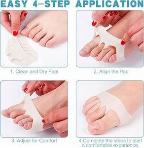 Women's Breathable Honeycomb Insoles, Super Soft Non-Slip Forefoot <b>Pad</b>, Winter Sports Anti-Pain Half <b>Pad</b> - Product Image 5