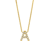 Collier avec lettre en diamant, fabriqué en argent sterling 925, pendentif, plaqué or personnalisé, bijoux fins pour femmes