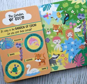 Livre sonore interactif pour enfants avec 12 boutons poussoirs, chants bibliques, apprentissage musical précoce, couverture rigide intelligente, livres audio vocaux - Product Image 3