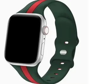 Nieuwe Kleuren Verscheidenheid Apple Watch Siliconen Rubberen Band Sport Horloge Bandjes Voor Iphone Apple Watch Serie 8 Accessoires 38Mm 42Mm 45