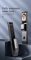 Cerradura Inteligente 2025 con App Tuya, WiFi, Desbloqueo Facial y por Huella Dactilar con Cámara para Puerta de Madera, Carcasa Metálica, Seguridad para el Hogar