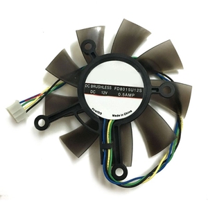 75 มม.FD8015U12S DC12V 0.5AMP 4PIN พัดลมระบายความร้อนสำหรับเอซุส <span class=keywords><strong>GTX</strong></span> <span class=keywords><strong>560</strong></span> GTX550Ti HD7850 กราฟิกการ์ดพัดลมระบายความร้อน - Product Image 1