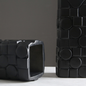 Sala <span class=keywords><strong>de</strong></span> estar minimalista decoración, estilo nórdico <span class=keywords><strong>flor</strong></span> florero arte <span class=keywords><strong>de</strong></span> red negro resina florero - Product Image 2