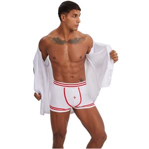 Usine directe hommes Sexy discothèque Cosplay ensemble de sous-vêtements docteur mâle infirmière jeu de rôle uniforme Lingerie pour la nuit d'halloween - Product Image 3