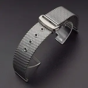 Jettda Hoge Kwaliteit Luxe Snelle Release Milanese Horlogeband 20Mm Sea-Master Roestvrijstalen Mesh Band Horlogeband