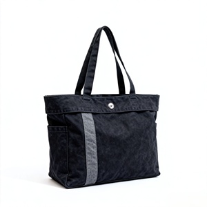 Sac fourre-tout en toile de haute qualité, grande capacité, écologique, recyclable, pliable, avec fermeture éclair, sac à bandoulière, design personnalisé - Product Image 1
