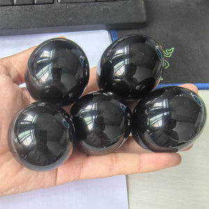 Nuevas Esferas de Cristal Espiritual de 40 mm, Bola de Cristal de <span class=keywords><strong>Obsidiana</strong></span> Negra Natural en Venta - Product Image 3