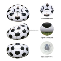 Fauteuil Gonflable Personnalisé en PVC pour le Camping, la Plage, la Piscine et les Fêtes Estivales, Motif Football/Basketball – Vente en Gros