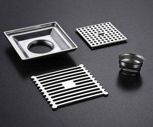 Desagüe de suelo de ducha cuadrado de acero inoxidable sólido de 10*10 cm para inodoro de baño - Product Image 4