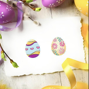Rollo de 500 Pegatinas de Huevos de Pascua Impermeables, Calcomanías de Papel con Diseños de Animales en Tonos Pastel para Cestas de Pascua, Recuerdos de Fiesta para Niños - Product Image 5