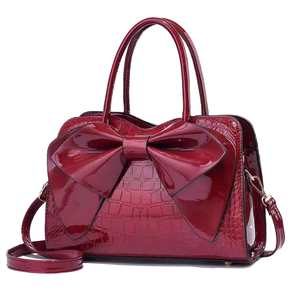 Wholesale <b>Embroidery</b> Pu Leather Glossy Women's Crossbody Handbags with Polyester Lining Large Capacity - Product Image 4
