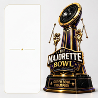 Trophée de football en métal personnalisé, souvenir sportif, trophée plaqué or bicolore pour compétition
