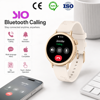 Montre connectée tendance AMOLED 1,106 pouces 360x360 entièrement tactile, moniteur de fréquence cardiaque et de sommeil, bracelet en cuir, logo personnalisé, OEM ODM, vente en gros