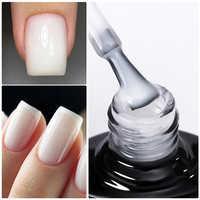 Gel de Construction Liquide CAIXUAN pour Extension d'Ongles Nuanciers Rose Nude, Transparent et Blanc Laiteux