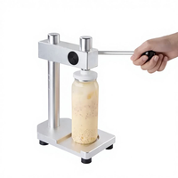 Scelleuse manuelle professionnelle de qualité commerciale, sans électricité, haute efficacité pour l'emballage de boissons et de produits alimentaires en bouteilles