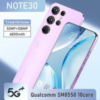 Nouveau smartphone NOTE 30 2023 avec écran de 6,8 pouces, résolution 1440x3200, appareil photo arrière 50MP, batterie 5000-5999mAh, connectivité 5G