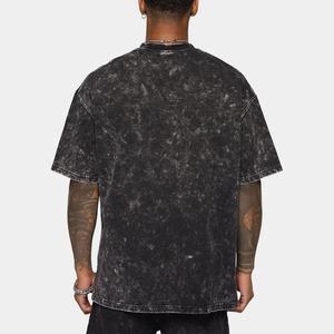 Camiseta Extra Grande de Corte Cuadrado para Hombre, 100% Algodón, Hombros Caídos, Estilo Urbano Lavado, Calidad, Logotipo Personalizado, Camiseta Lisa - Product Image 5