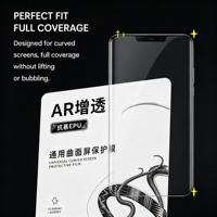 Protection d'écran en hydrogel anti-reflet auto-réparateur AR, film de découpe universel anti-explosion EPU pour smartphone