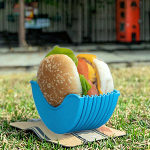 Tempat Hamburger Dapat Ditarik Kotak Penyimpan Hamburger Rak Klip <span class=keywords><strong>Burger</strong></span> Sandwich Silikon Dapat Dicuci untuk Kentang Goreng dan Hamburger - Product Image 2