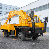 Kostenloser Versand Radkipper Hydraulischer Landwirtschafts- und Baukipper 4-Rad-Antrieb Automatische Entladung Landwirtschaftlicher Dieselkipper