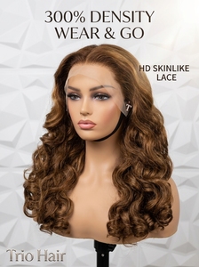 Parrucca in pizzo pre-tagliato HD Skinlike senza colla, pronta da indossare, con cuticole allineate, estremità spesse e sane, colore Cowboy Copper - Product Image 6