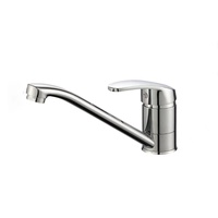 Robinet de cuisine moderne en alliage chromé 3/8 avec valve en céramique à poignée unique et un seul trou pour usage domestique