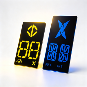 Autocollant de fenêtre d'affichage pour balance corporelle numérique OEM personnalisé, entièrement imprimé en sept segments, en PVC/PET, adhésif, sérigraphié - Product Image 1