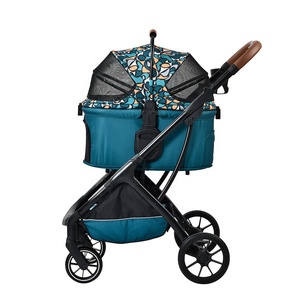<span class=keywords><strong>Poussette</strong></span> pour animaux de compagnie pliée à un bouton <span class=keywords><strong>pratique</strong></span> Offre Spéciale légère avec tissu Oxford 300D pour les voyages de magasinage pour animaux de compagnie - Product Image 2