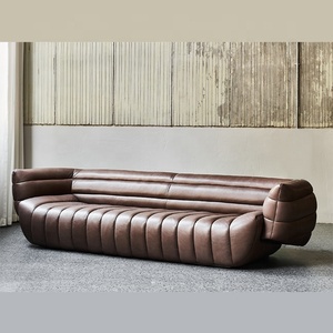 Ensemble canapé et fauteuil en cuir de vache, motif chenille, haut moderne, luxe, pour salon, 1 pièce - Product Image 6