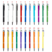 Stylo à Bille Métallique Promotionnel Pas Cher Gravé au Laser Personnalisé avec Logo sur Mesure pour Affaires