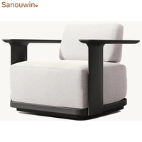 Chaise longue pivotante d'extérieur en aluminium avec coussins, mobilier moderne pour jardin, terrasse et bord de piscine
