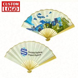พัดลมไม้ไผ่พลาสติกสำหรับมือถือพัดลมพับได้พิมพ์โลโก้นางฟ้า - Product Image 4