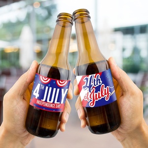 Pegatinas Decorativas Creativas e Impermeables de 8 Pulgadas para Botellas de Agua, Novedad para Fiestas Patrióticas del 4 de Julio, Celebración del Día de la Independencia - Product Image 1