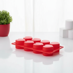 Moules en silicone en forme de cœur, lot de 2, 8 cavités, écologiques, pour gâteaux, chocolats, savons et gelées, sans phtalates, avec sac - Product Image 1