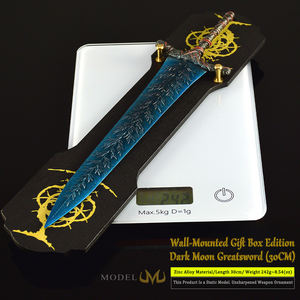 <span class=keywords><strong>Elden</strong></span> <span class=keywords><strong>Ring</strong></span>: Espada Grande Luna Oscura (Dark Moon Greatsword) de 30 cm, Modelo de Arma de Metal para Montar en Pared, Versión en Caja de Regalo, Adorno, Regalo, Accesorio de Cosplay - Product Image 2