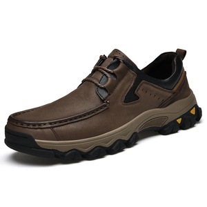 Scarpe Oxford da <span class=keywords><strong>Uomo</strong></span>, <span class=keywords><strong>Stivali</strong></span> da Lavoro e Outdoor, Slip-on e con Lacci, per Escursionismo e Backpacking, in Vera Pelle di Vacchetta - Product Image 2