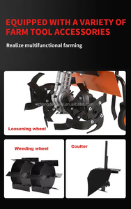 Agricultural Multi-functional Gasoline Hand-Held <b>Cultivated</b> Land Loosening Rust Removal Machine Rotary Tiller Micro-Tiller - Product Image 2